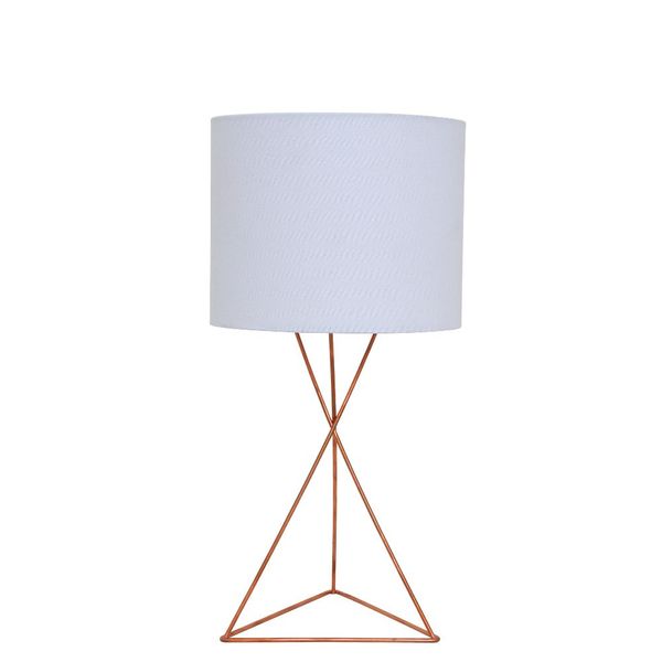 Abajur Aramado 5003 Cobre E Branco Lux House
